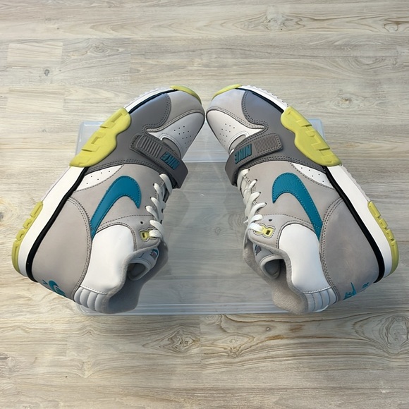 Nike men’s size 11 Air Trainer 1 White/Neutral Grey/Cement Grey/Teal Nebula - Picture 4 of 6